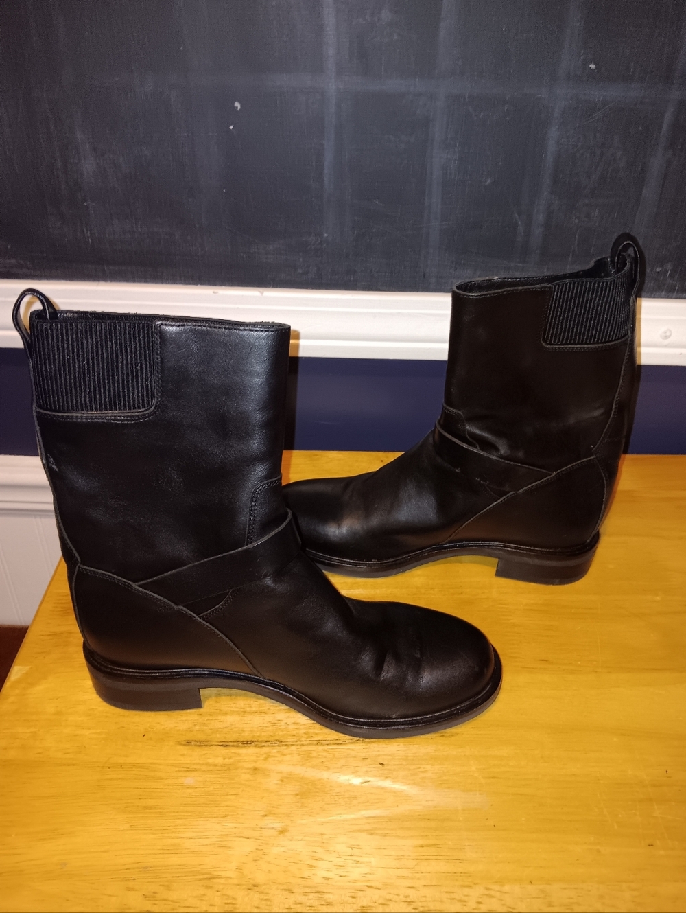 Rag & Bone Leather Moto Boots Size 38.5 - Picture 2 of 6